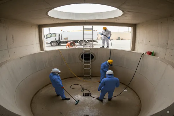 تنظيف الخزانات الأرضية